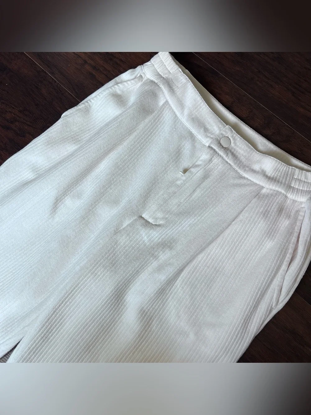 Varley Aberdeen Cord Sweat Straight Leg Pants Ivory Small